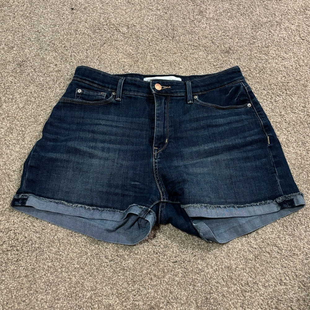 Levi’s Dark Wash High Rise Shorts